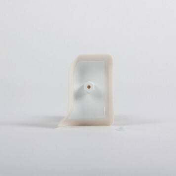 Embout droit blanc pour plinthe PVC dos