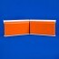 Angle interne pour plinthe Polyéthylène orange face