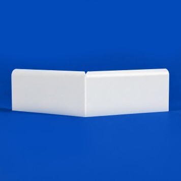 Angle externe pour Plinthe Polyéthylène blanche face a