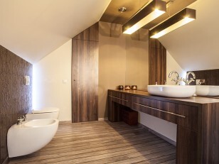 salle de bain moderne bois