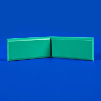 Angle interne pour lisse de protection murale Polyéthylène verte face a
