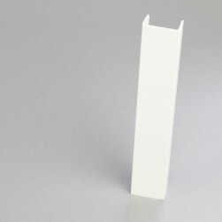 Profilé PVC en U de 30 mm blanc pour chants de panneaux et cloisons