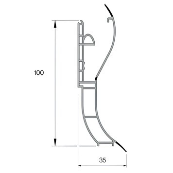 Plinthes PVC PH100 schema