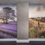 Panneau mural PVC imitation béton brut ou Pierre Sombre sur poteau