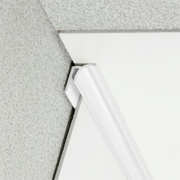 Congé d'angle interne blanc pure innocence pour plaques PVC épaisseur 2-3 mm en situation
