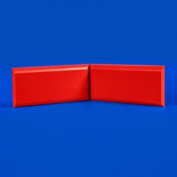 Angle interne pour lisse de protection murale PEHD rouge face