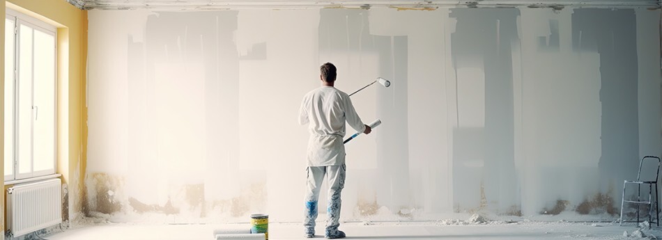 Réflexion pour le revêtement d'un mur blanc
